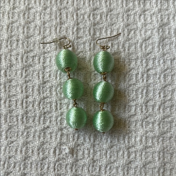 J. Crew Jewelry - J. Crew Elegant Green Beaded Earrings